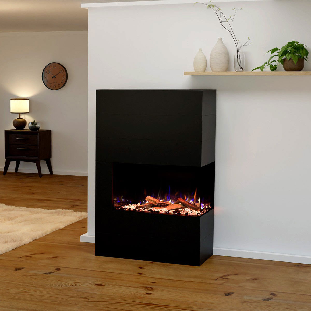 Glow Fire Portia Schwarz Elektrokamin