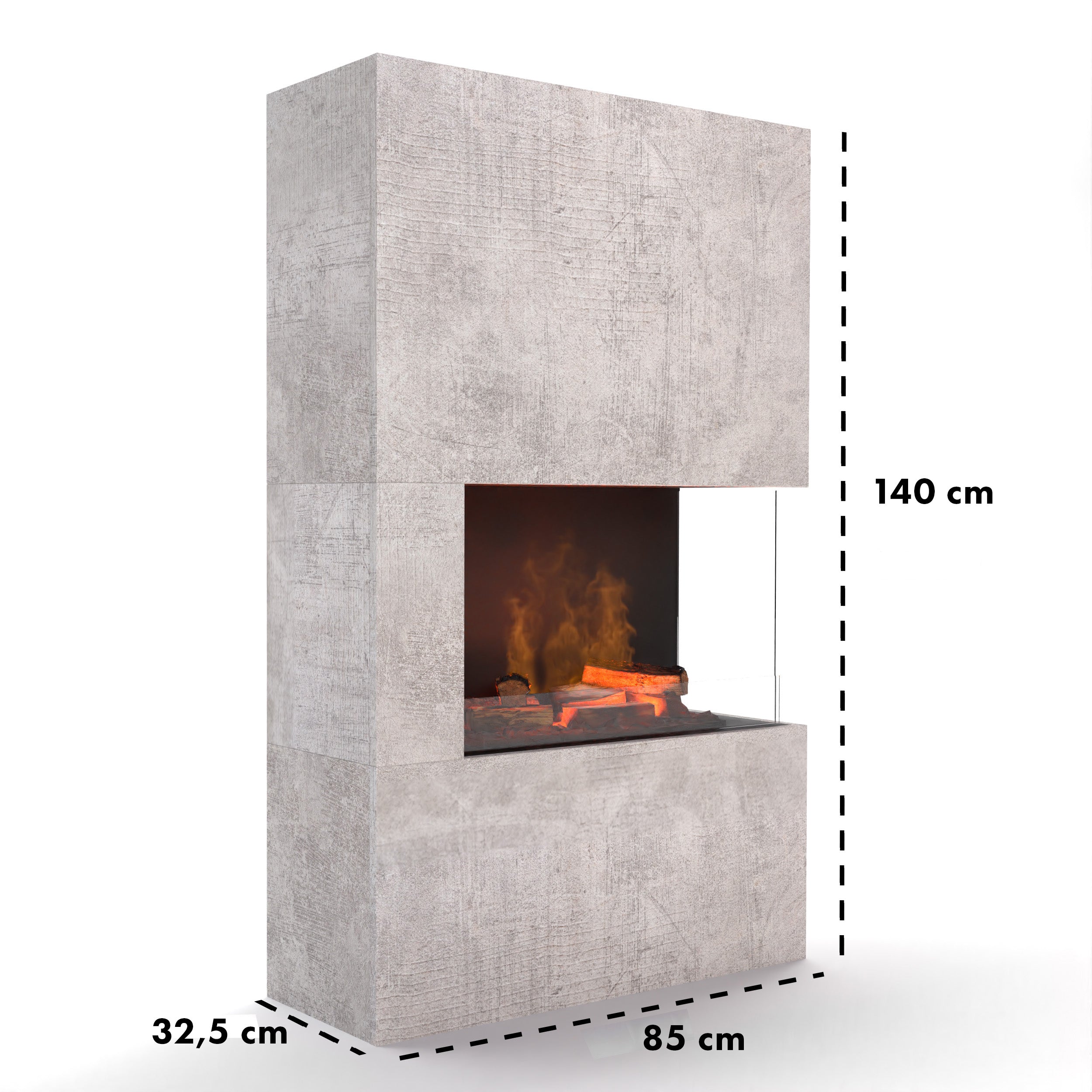 Glow Fire Tucholsky Elektrokamin Rechte Ecke