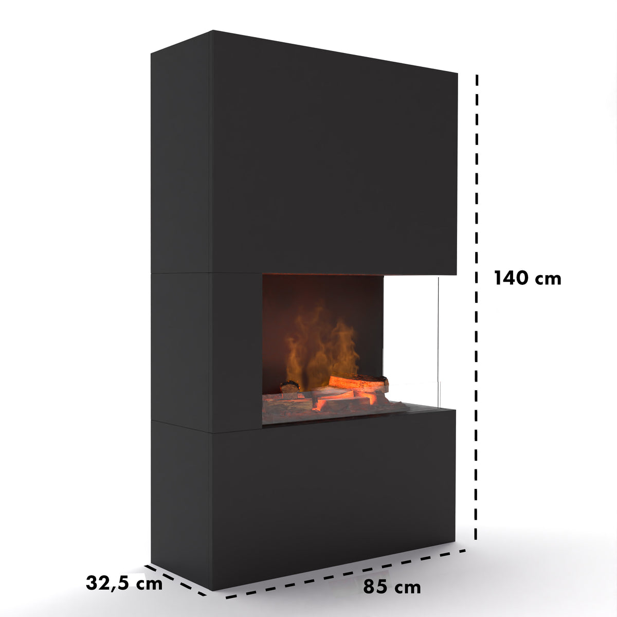 Cheminée électrique angle droit Glow Fire Tucholsky