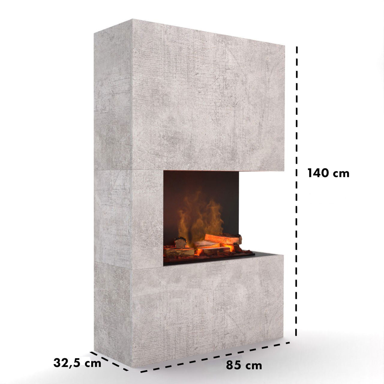 Glow Fire Tucholsky Right Corner Weiß Elektrokamin mit Wasserdampf