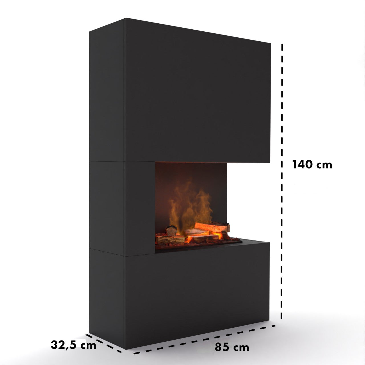 Glow Fire Tucholsky Right Corner Weiß Elektrokamin mit Wasserdampf