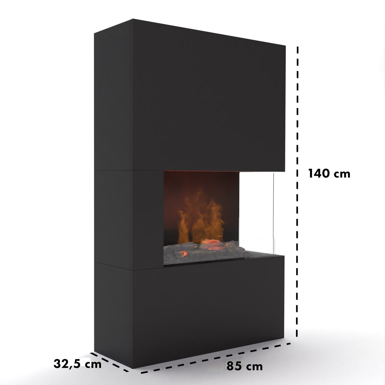 Glow Fire Tucholsky Right Corner Weiß Elektrokamin mit Wasserdampf