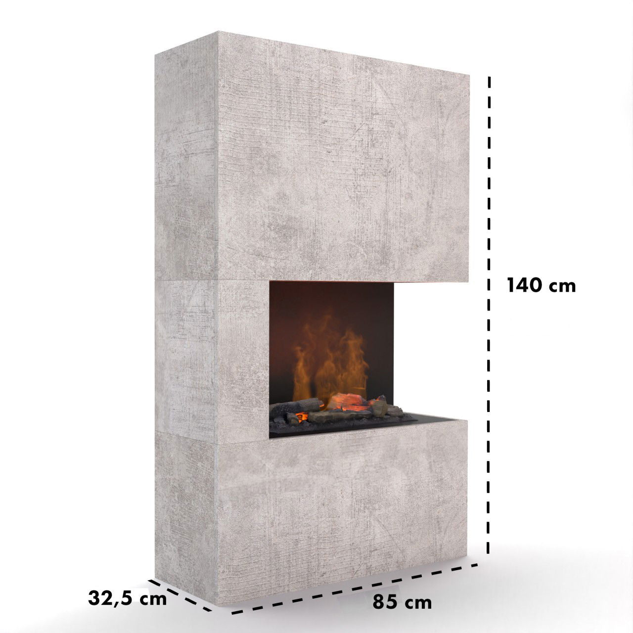 Glow Fire Tucholsky Right Corner Weiß Elektrokamin mit Wasserdampf