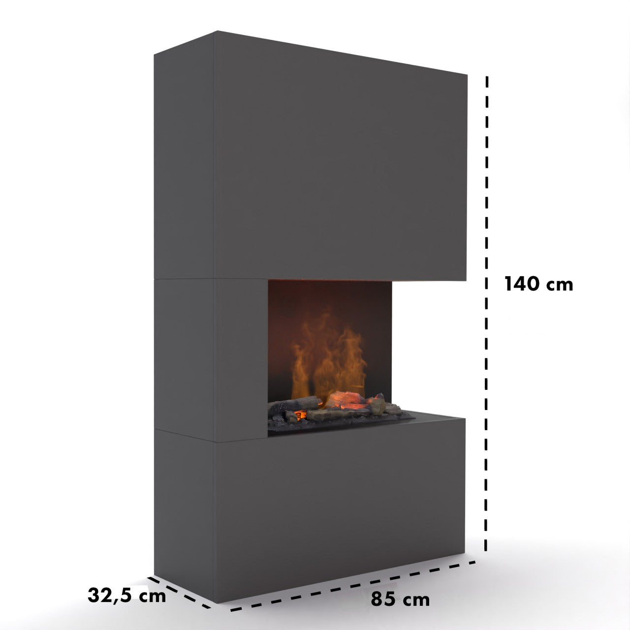 Glow Fire Tucholsky Right Corner Weiß Elektrokamin mit Wasserdampf