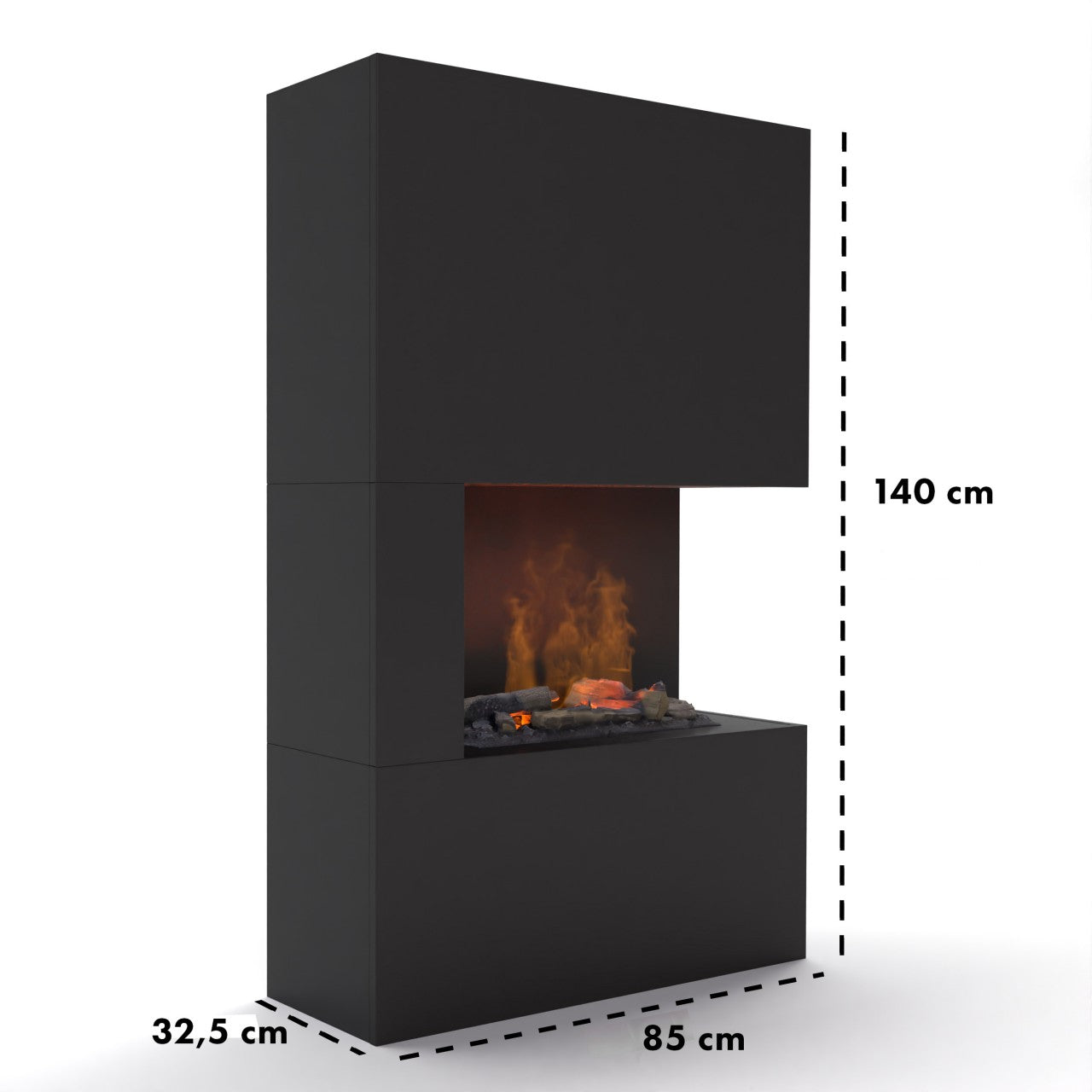 Glow Fire Tucholsky Right Corner Weiß Elektrokamin mit Wasserdampf