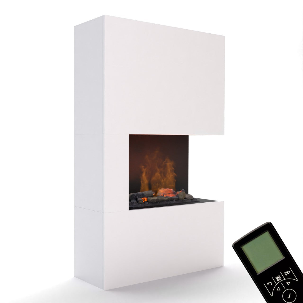 Glow Fire Tucholsky Right Corner Weiß Elektrokamin mit Wasserdampf