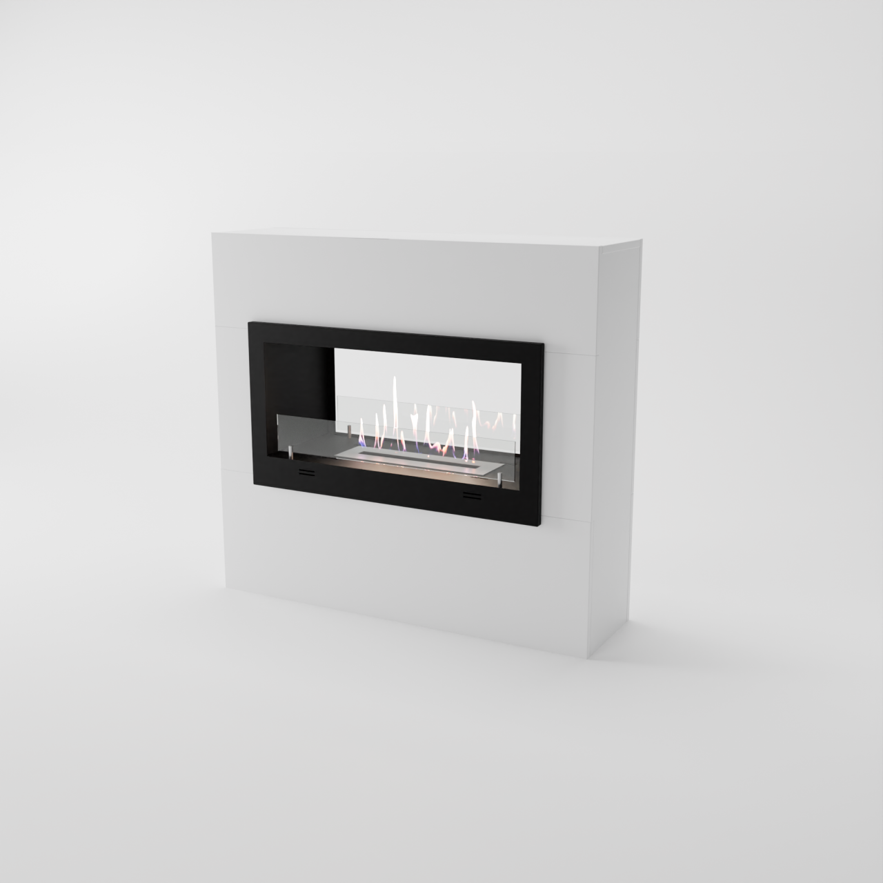 Glow Fire Ulstein Ethanol Kamin Weiß