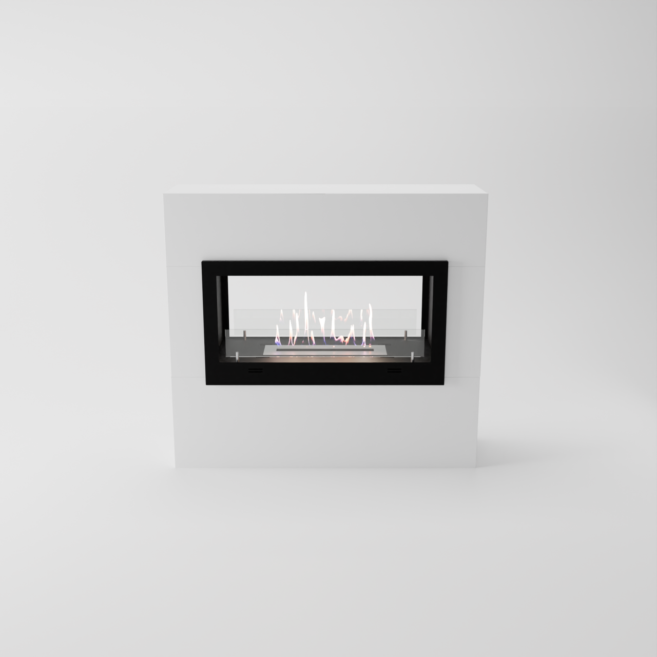 Glow Fire Ulstein Ethanol Kamin Weiß