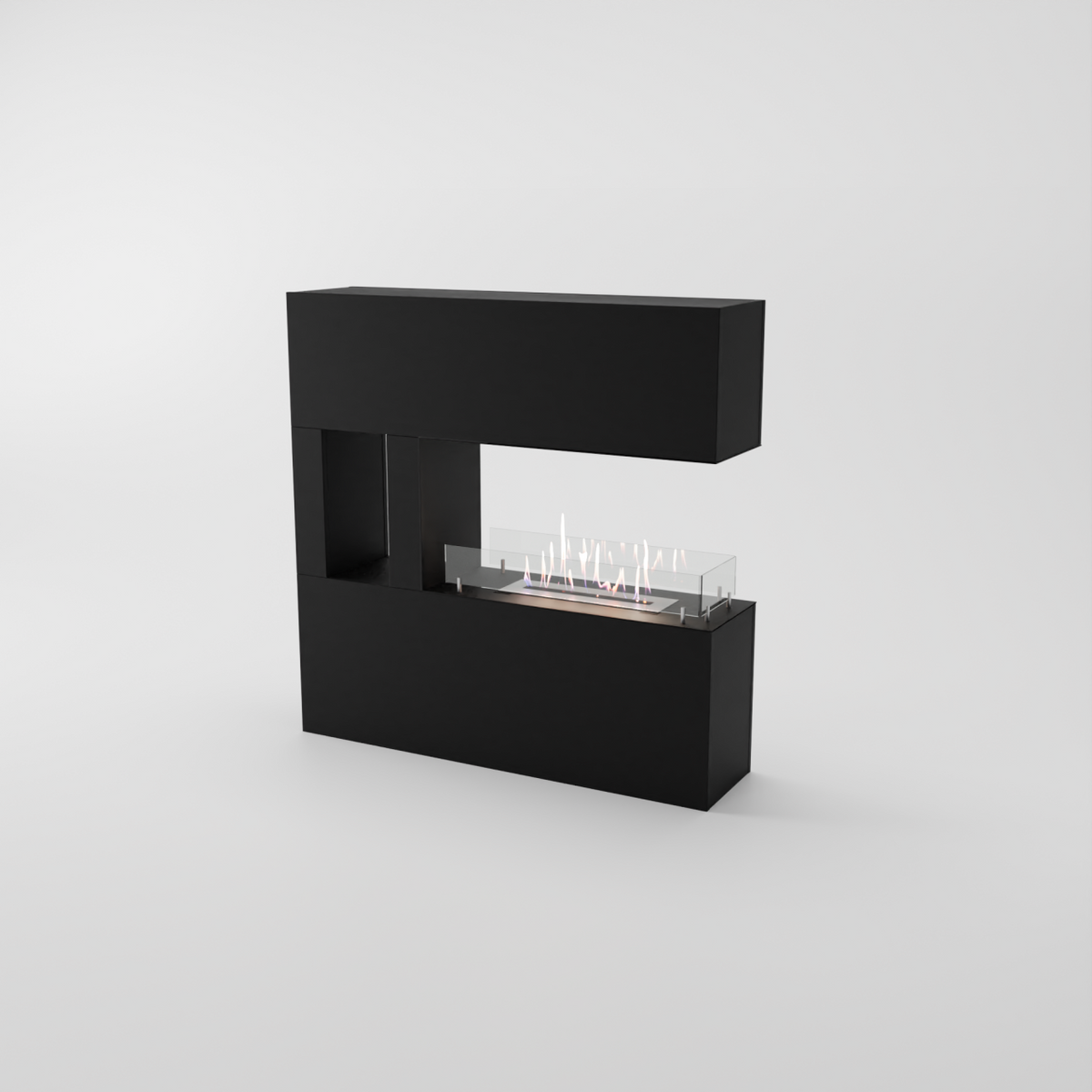 Glow Fire Vestland Ethanol Kamin Schwarz