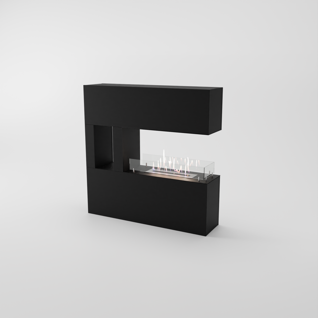 Glow Fire Vestland Ethanol Kamin Schwarz