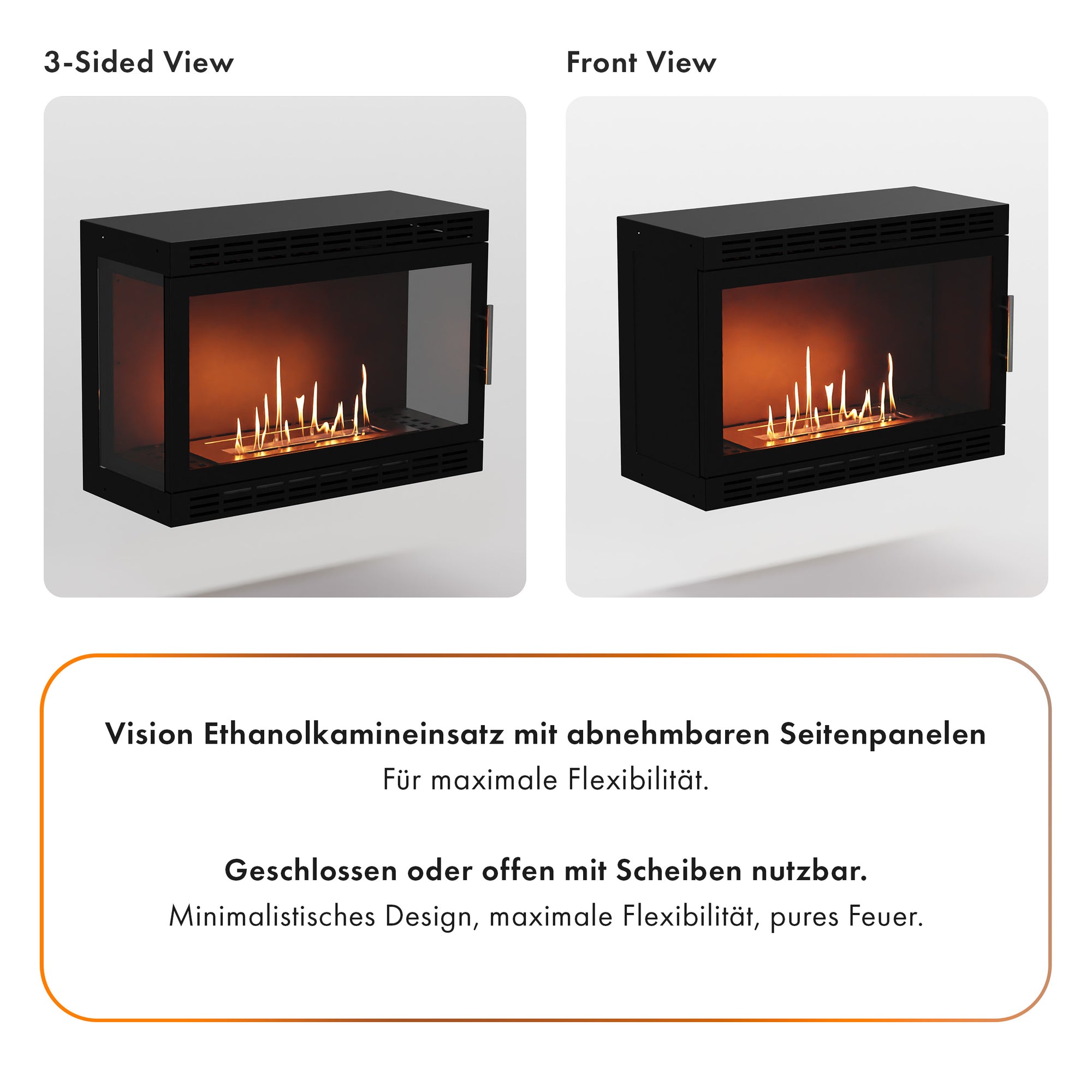 Glow Fire Vision 700 insert de cheminée à l’éthanol