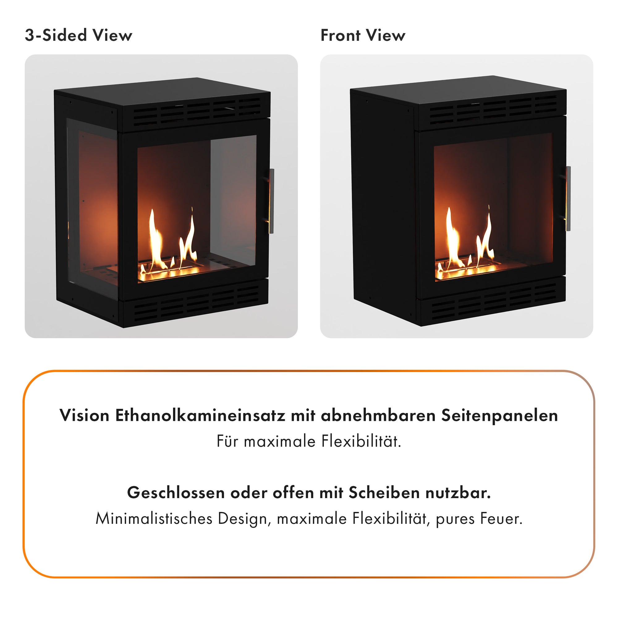 Glow Fire Vision 400 insert de cheminée à l'éthanol