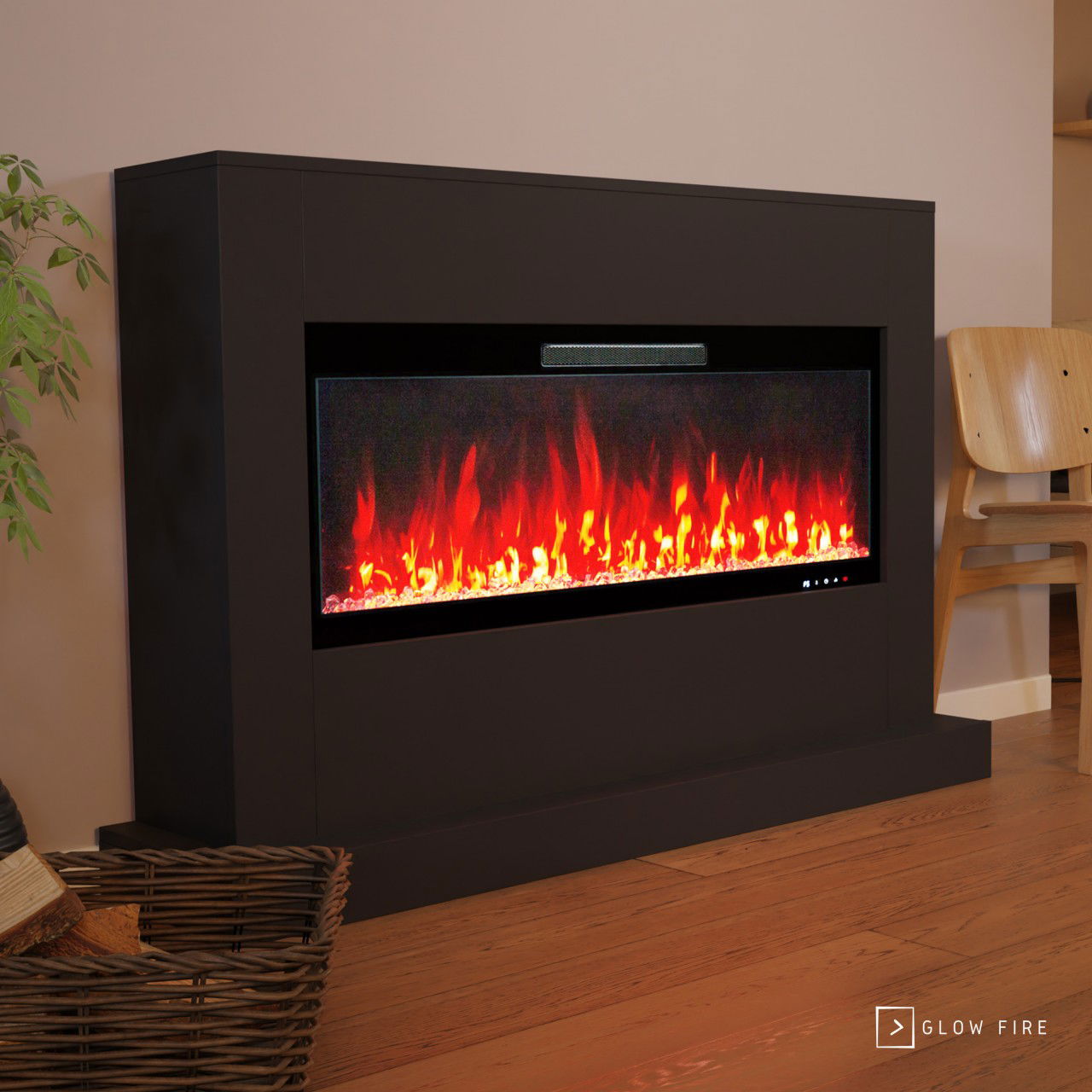 Glow Fire Zeus Schwarz Elektrokamin