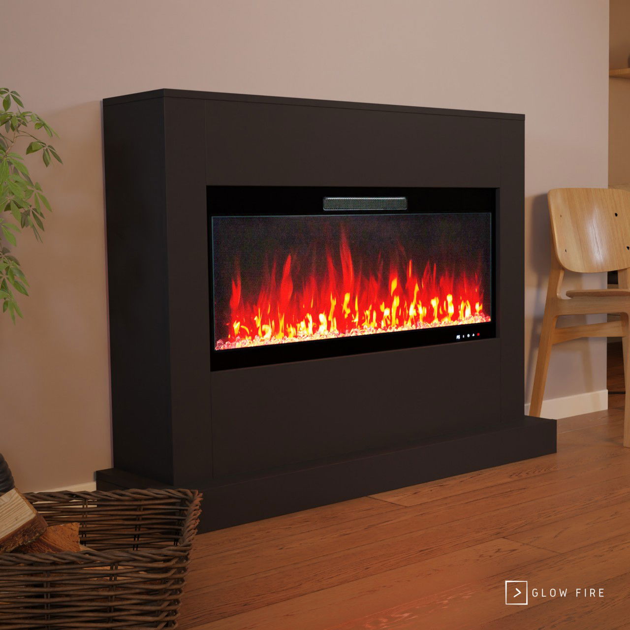 Glow Fire Zeus Schwarz Elektrokamin