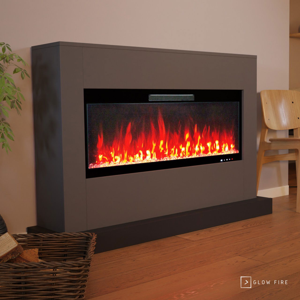 Glow Fire Zeus Grau Elektrokamin