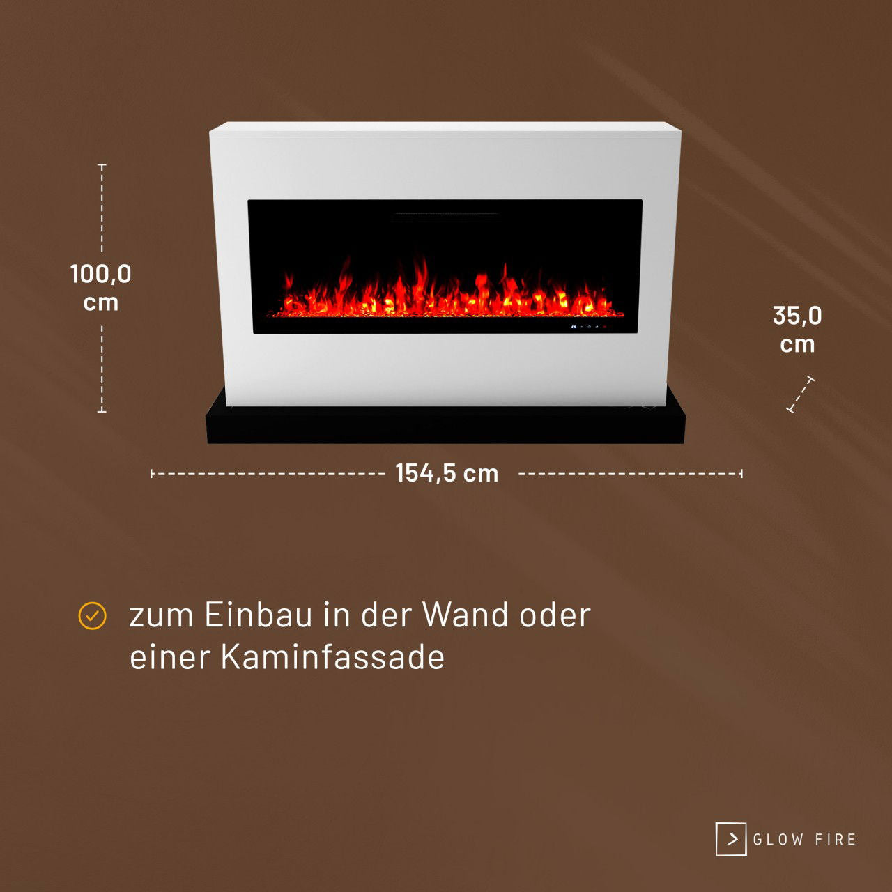Glow Fire Zeus Weiß Elektrokamin