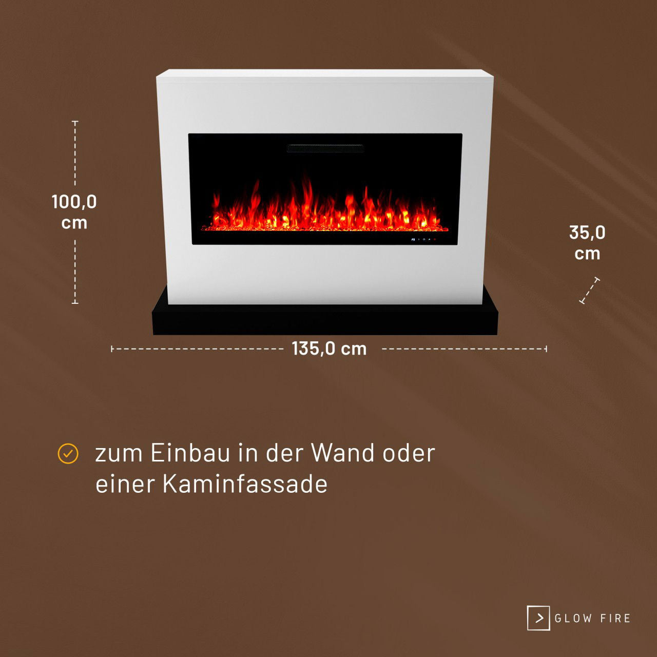 Glow Fire Zeus Weiß Elektrokamin