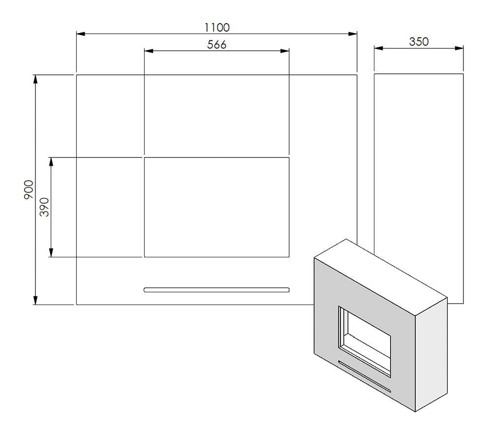 Glow Fire Lessing Elektrokamin