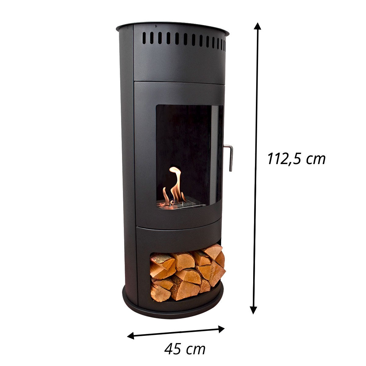 Glow Fire Bergen Ethanol Kamin Schwarz