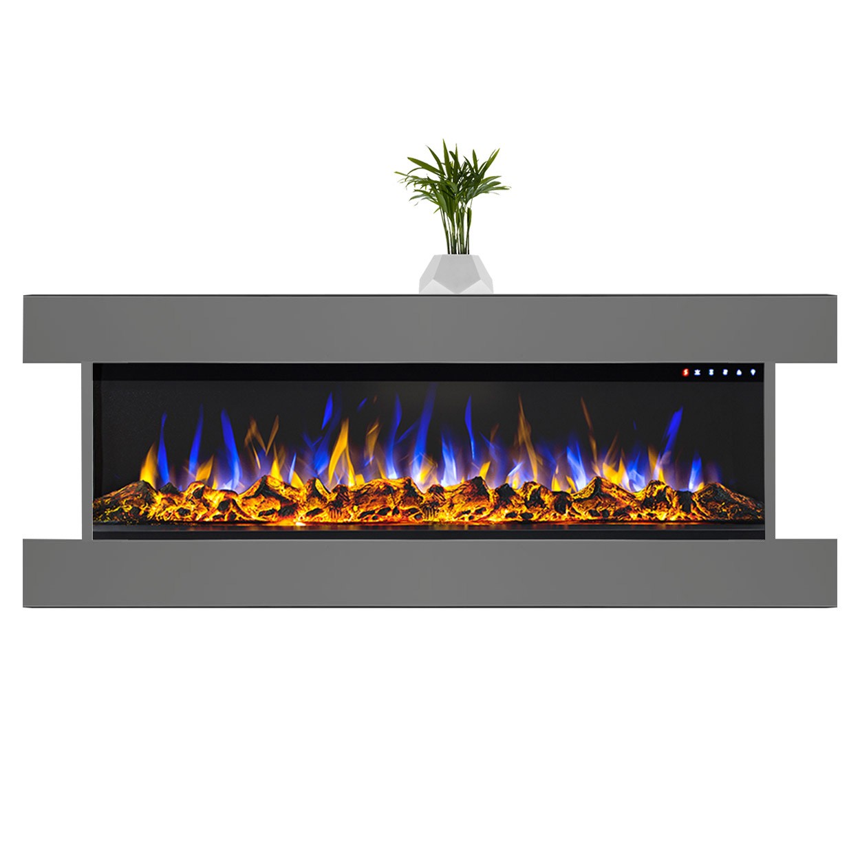 Glow Fire Insert 36 Clear Grau Elektrokamin