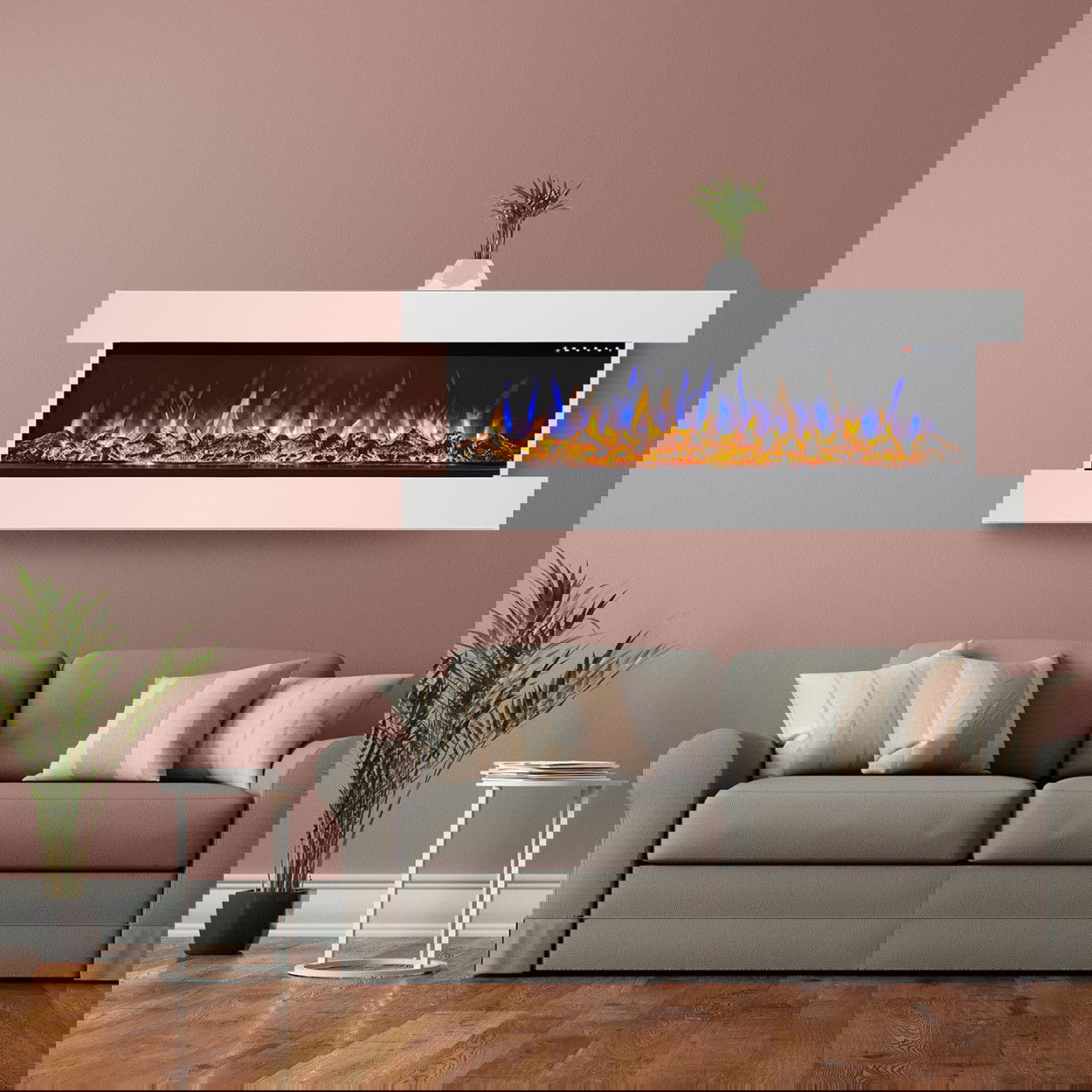 Glow Fire Insert 36 Clear Weiß Elektrokamin