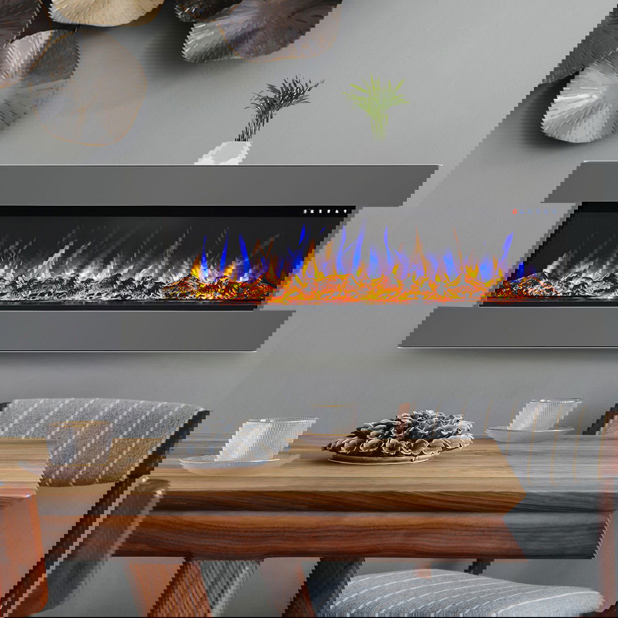 Glow Fire Insert 36 Clear Grau Elektrokamin