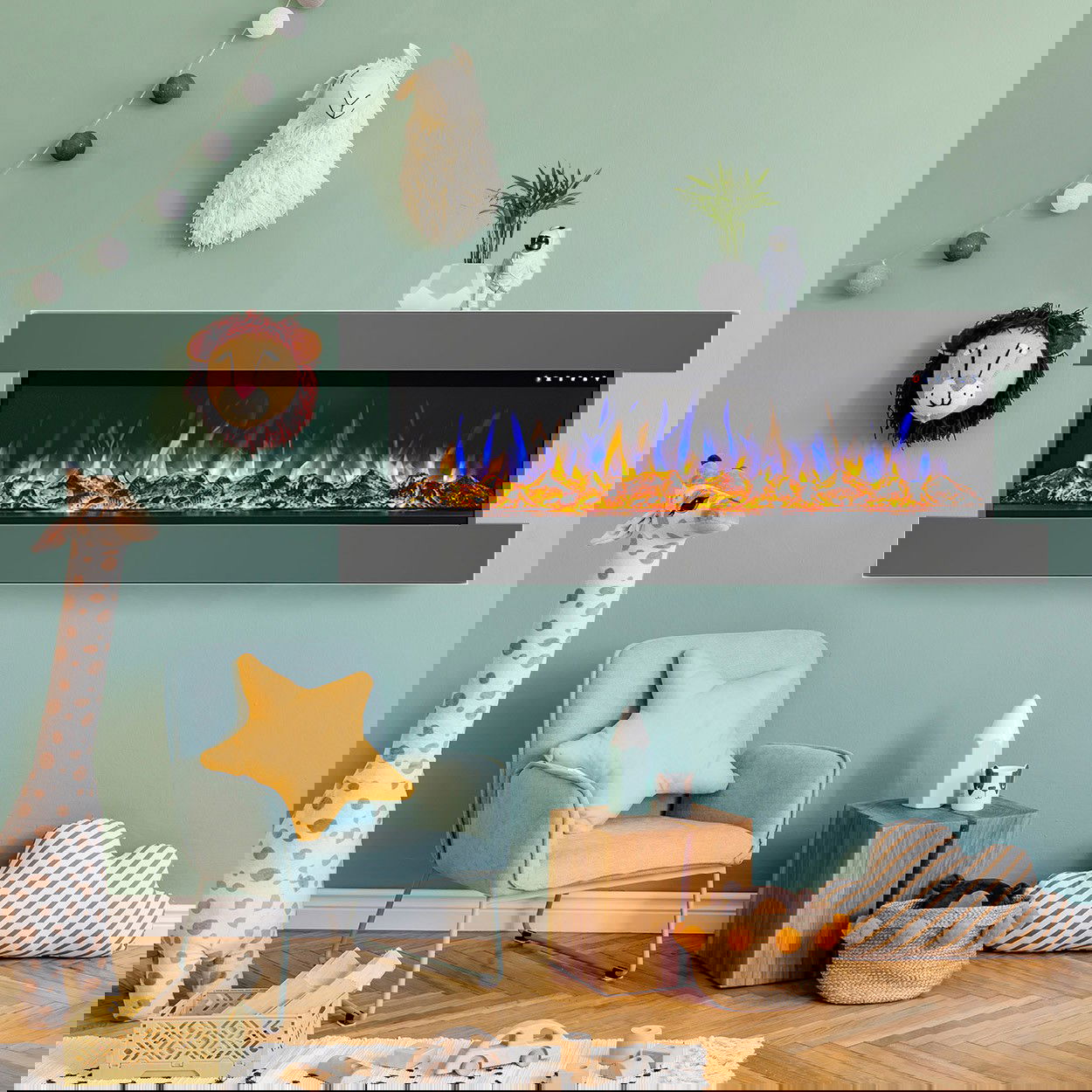 Glow Fire Insert 36 Clear Grau Elektrokamin