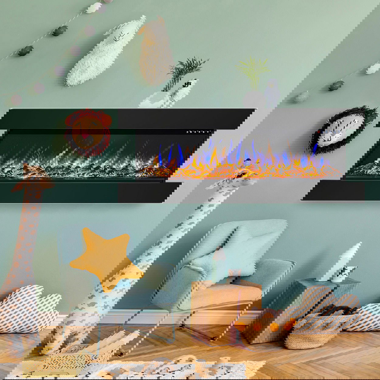 Glow Fire Insert 36 Clear Schwarz Elektrokamin