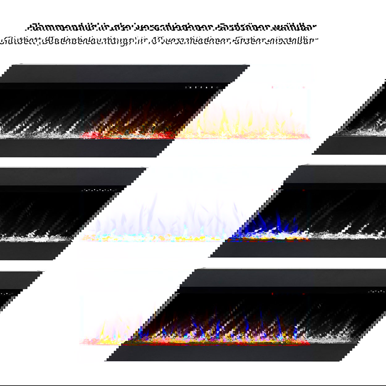 Glow Fire Insert 36 Clear Weiß Elektrokamin