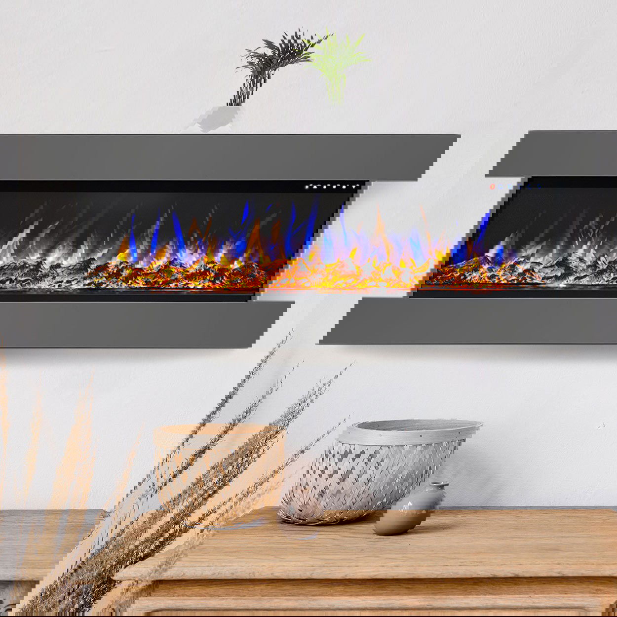 Glow Fire Insert 36 Clear Grau Elektrokamin