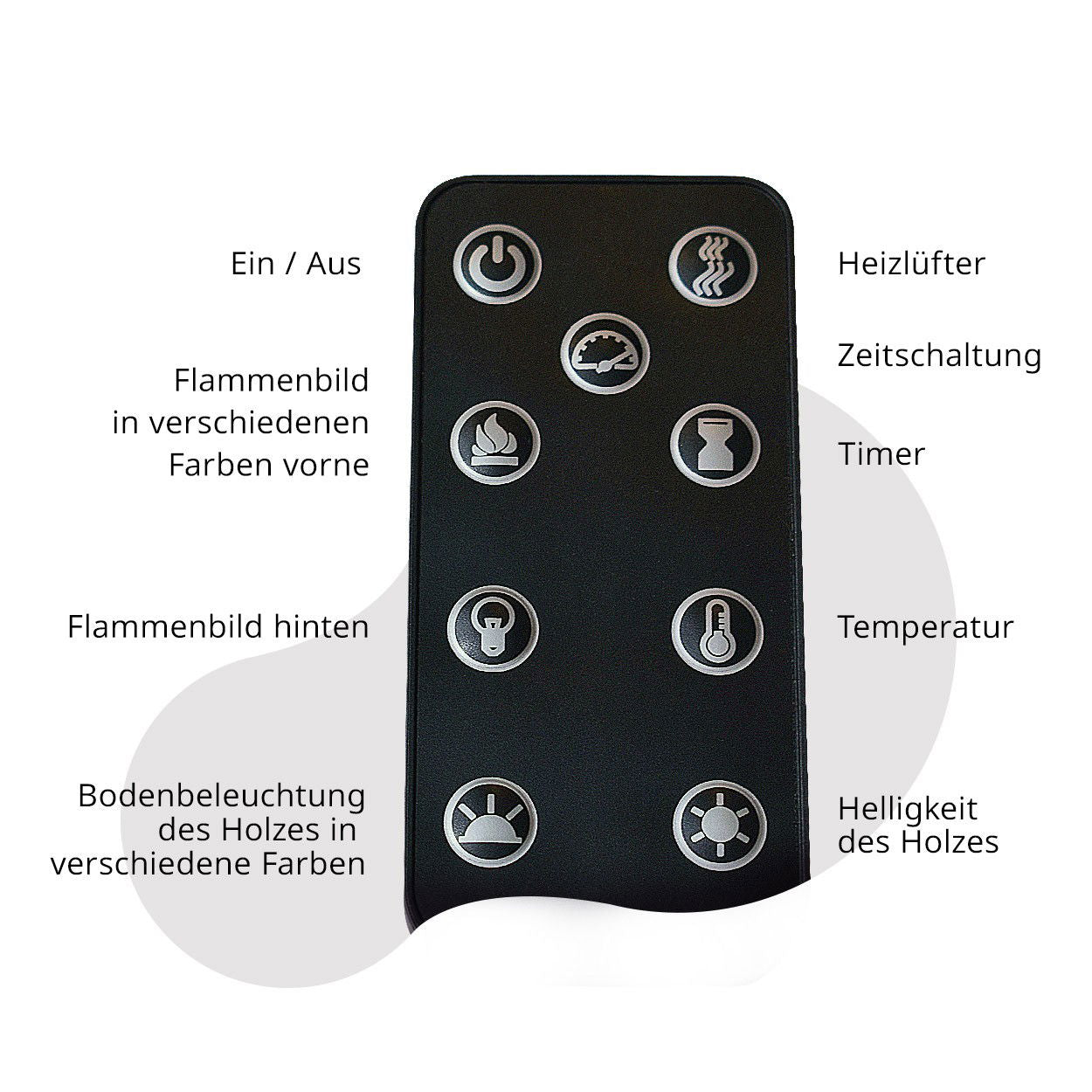 Glow Fire Insert 36 Clear Weiß Elektrokamin