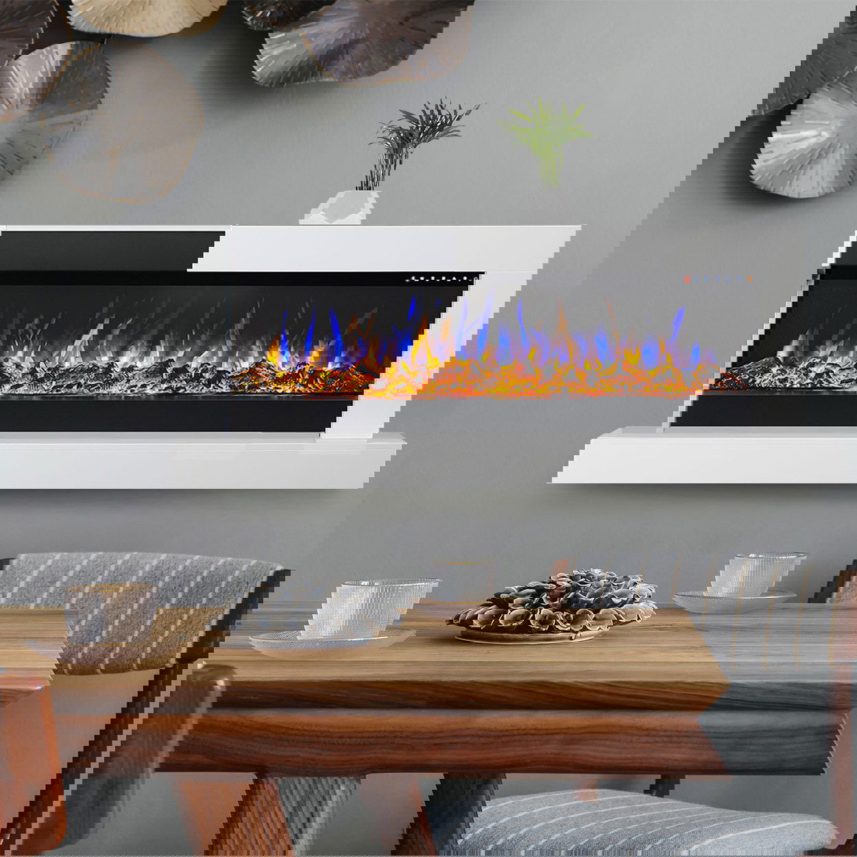 Glow Fire Insert 36 Edge Weiß Elektrokamin