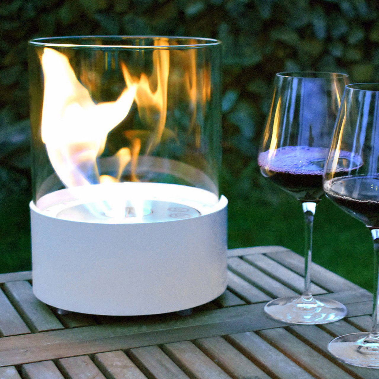 Glow Fire Emma Ethanol Kamin Weiß