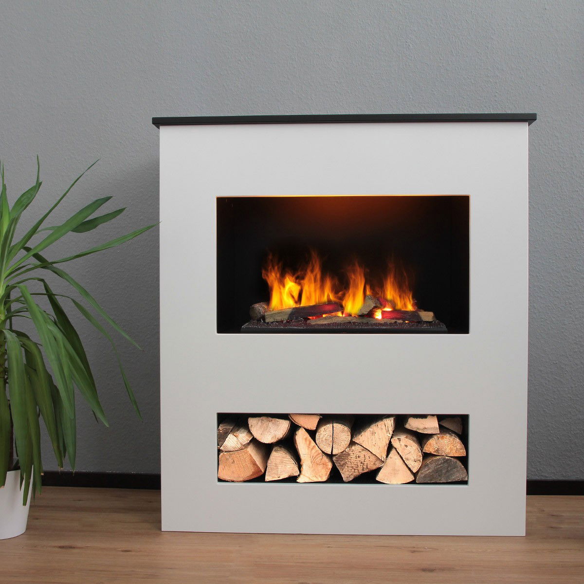 Glow Fire Brecht Weiß Elektrokamin mit Wasserdampf