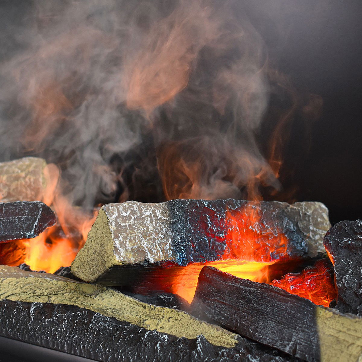 Glow Fire Hölderlin Sims Weiß Elektrokamin mit Wasserdampf