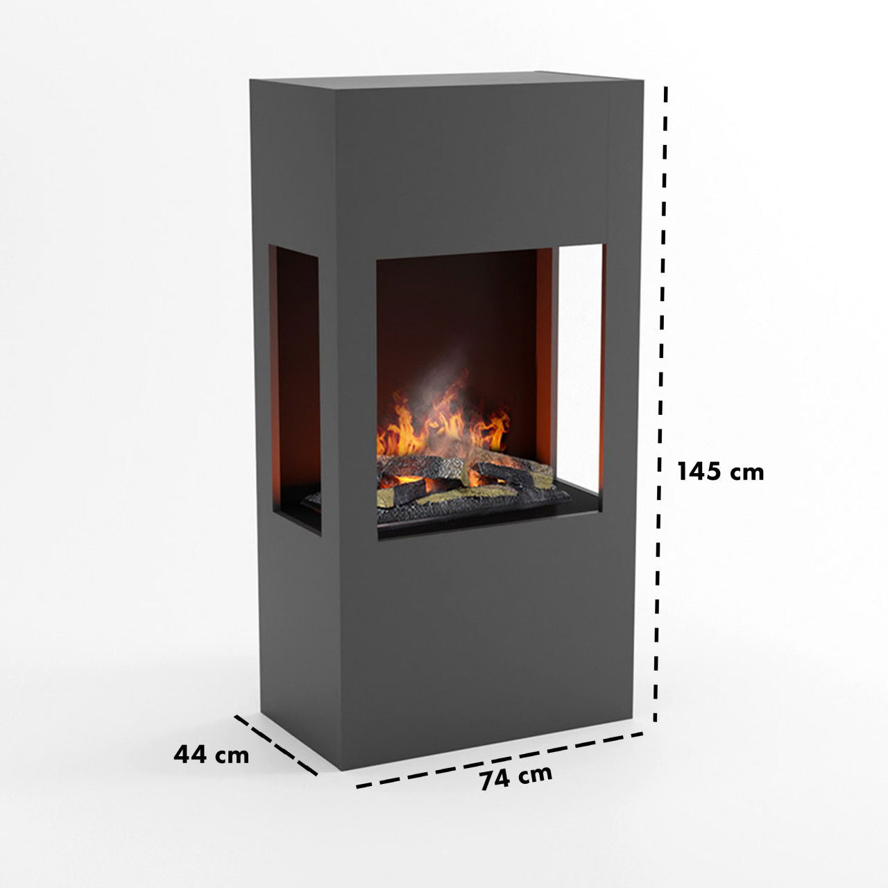 Glow Fire Böll Grau Elektrokamin mit Wasserdampf