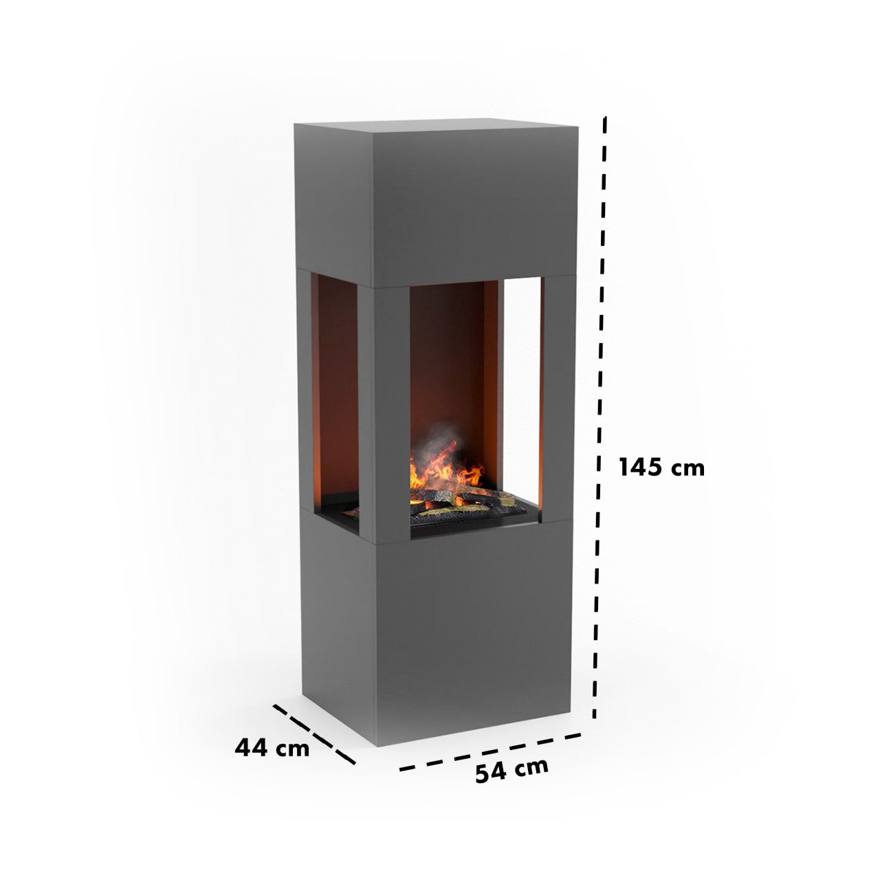 Glow Fire Böll Grau Elektrokamin mit Wasserdampf