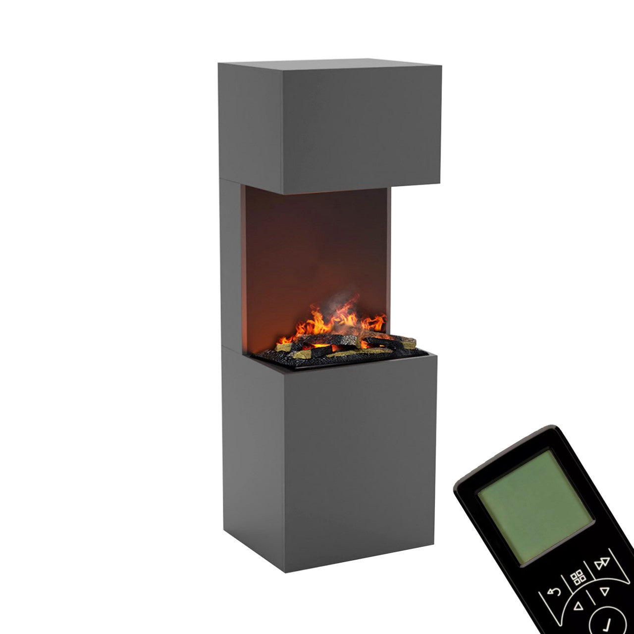Glow Fire Beethoven Grau Elektrokamin mit Wasserdampf
