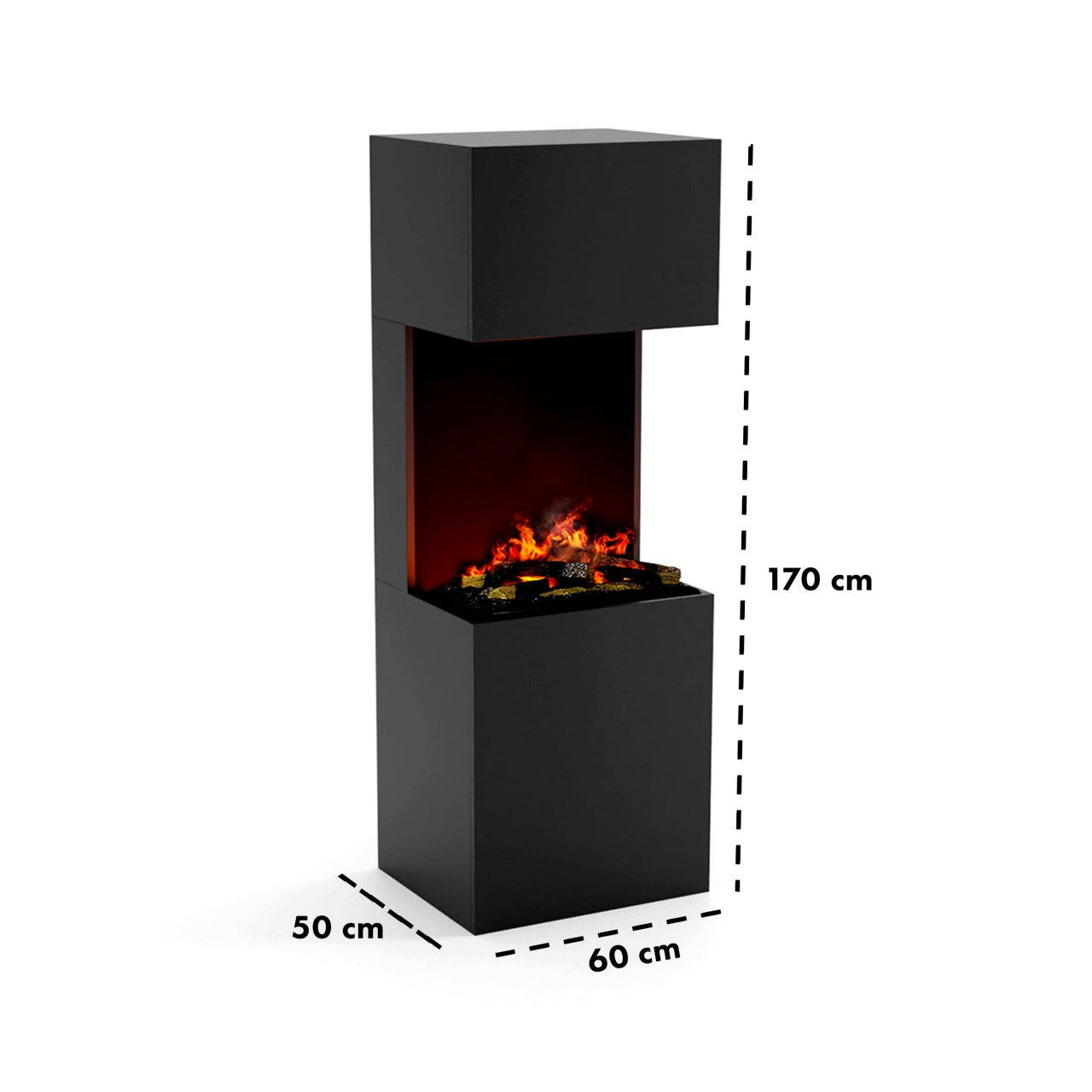 Glow Fire Beethoven Schwarz Elektrokamin mit Wasserdampf