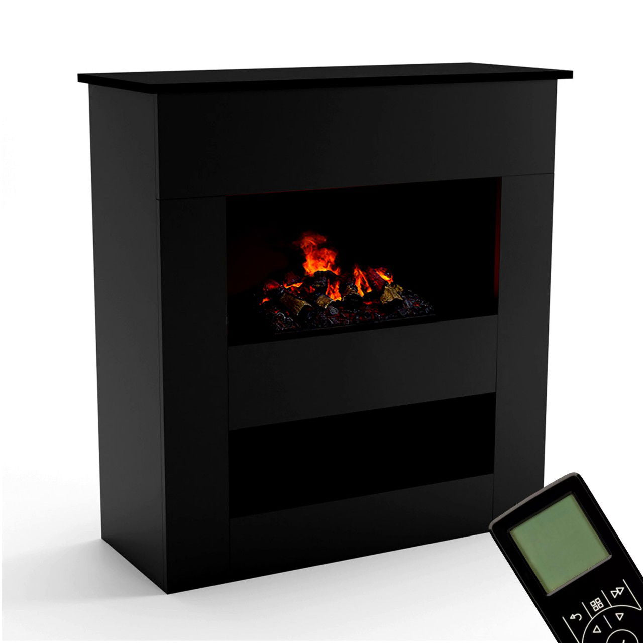 Glow Fire Brecht Elektrokamin Opti-Myst Cassette 500 mit Holzdekoration