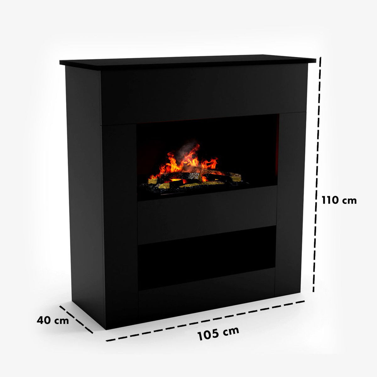Glow Fire Brecht Weiß Elektrokamin mit Wasserdampf