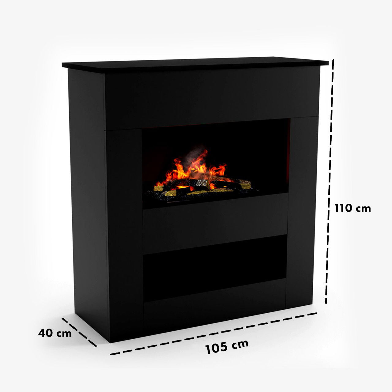 Glow Fire Brecht Weiß Elektrokamin mit Wasserdampf