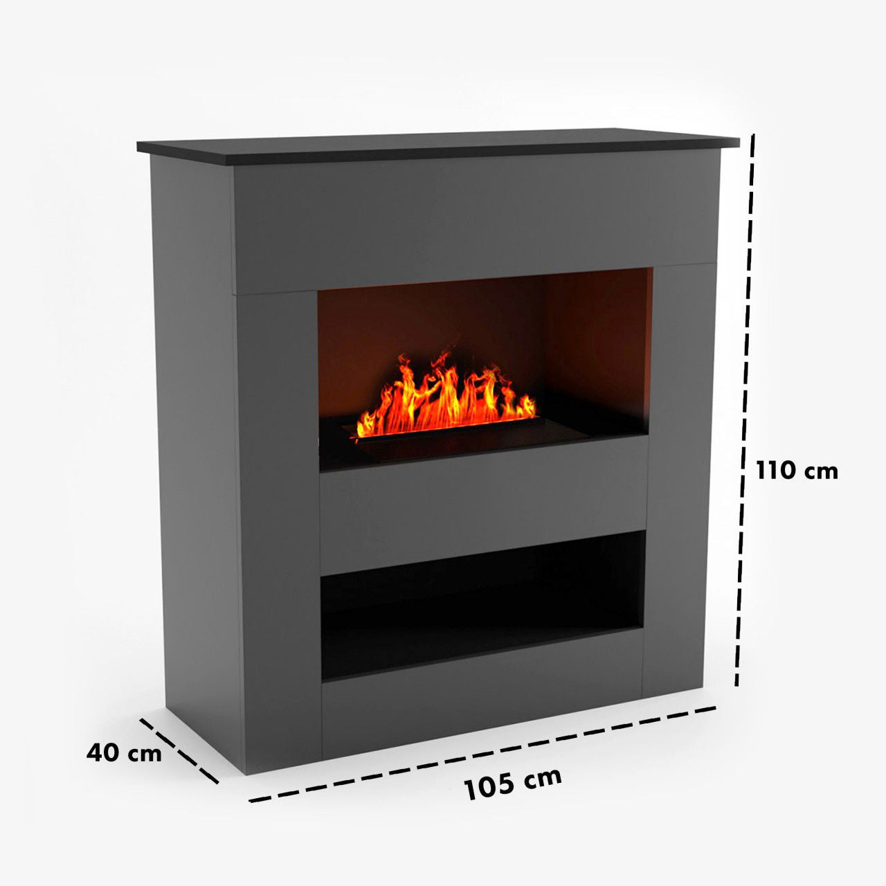 Glow Fire Brecht Elektrokamin Opti-Myst Cassette 500 ohne Holzdekoration