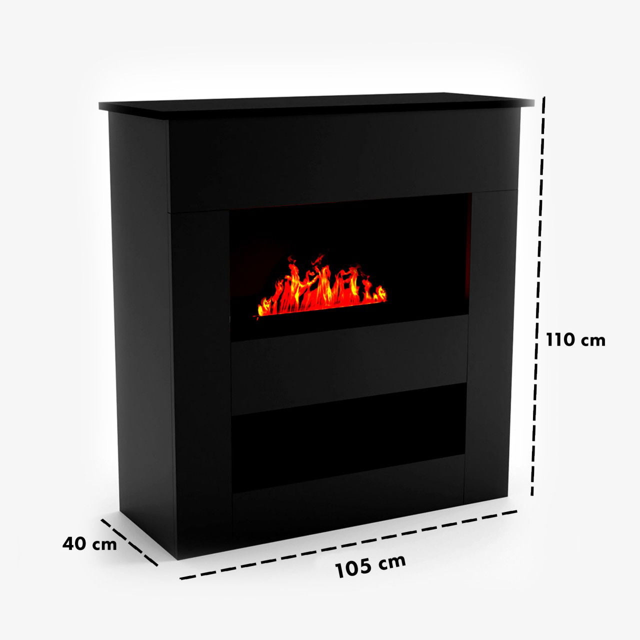 Glow Fire Brecht Elektrokamin Opti-Myst Cassette 500 ohne Holzdekoration