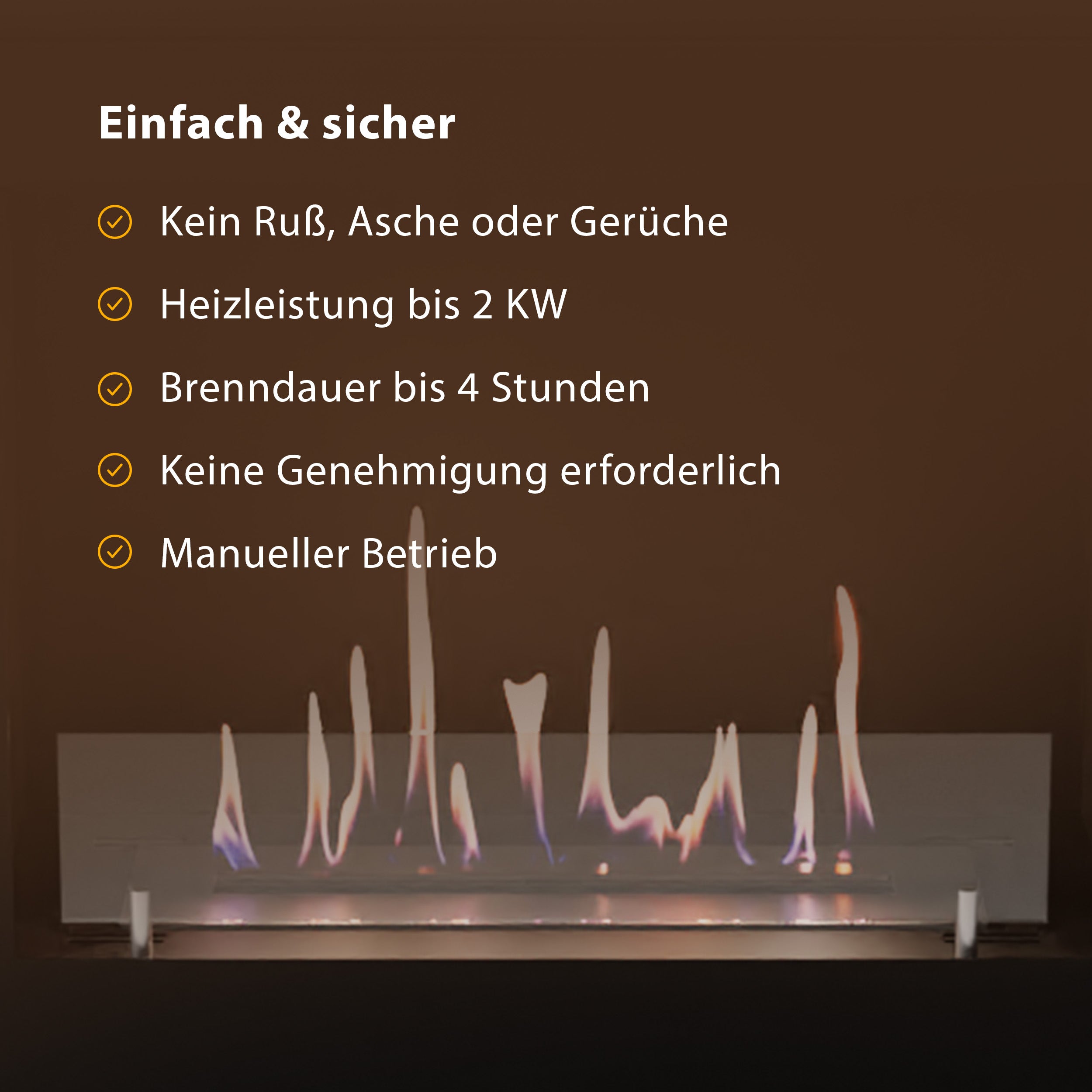 Glow Fire Emma Concept L Ethanolkamin