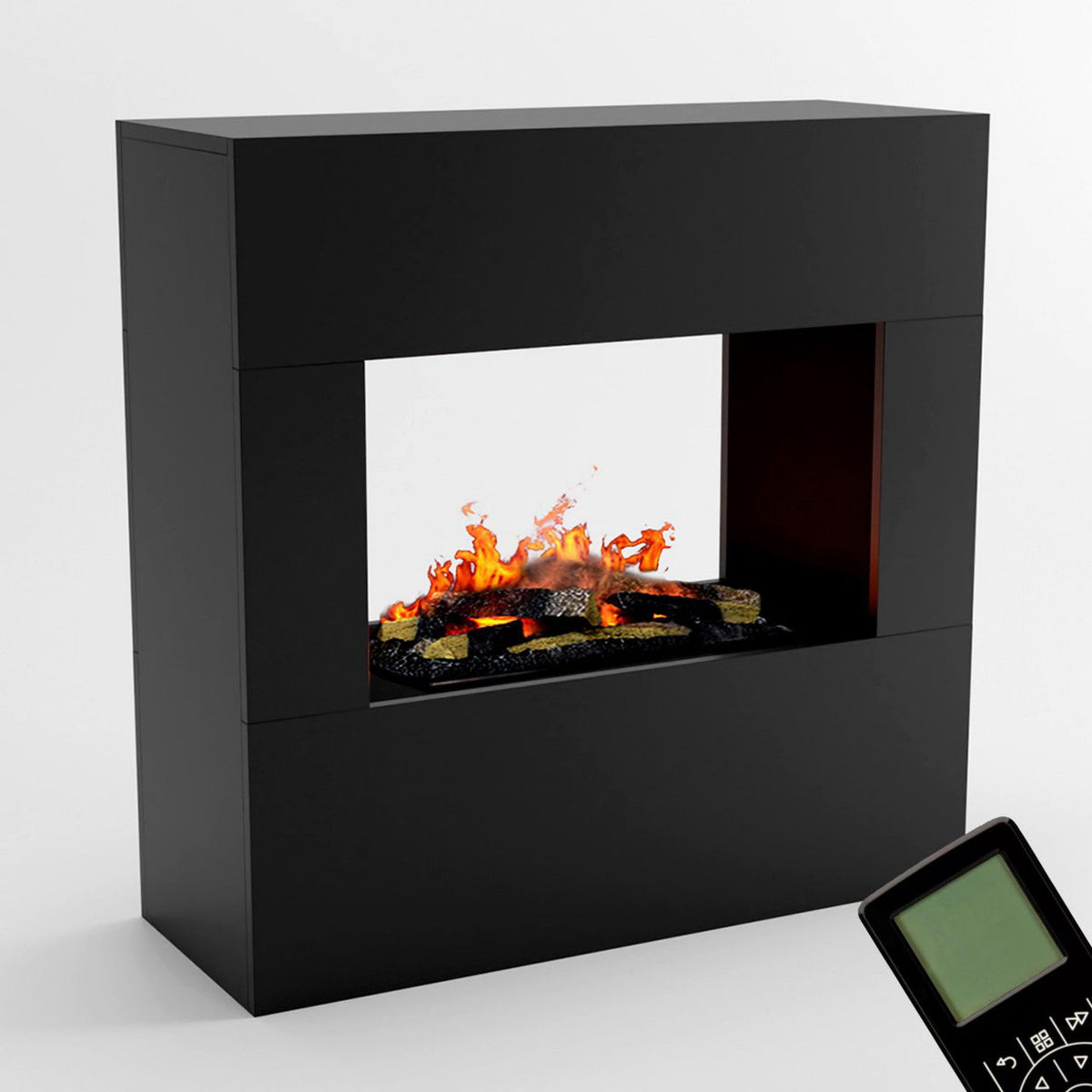 Glow Fire Goethe Schwarz Elektrokamin mit Wasserdampf