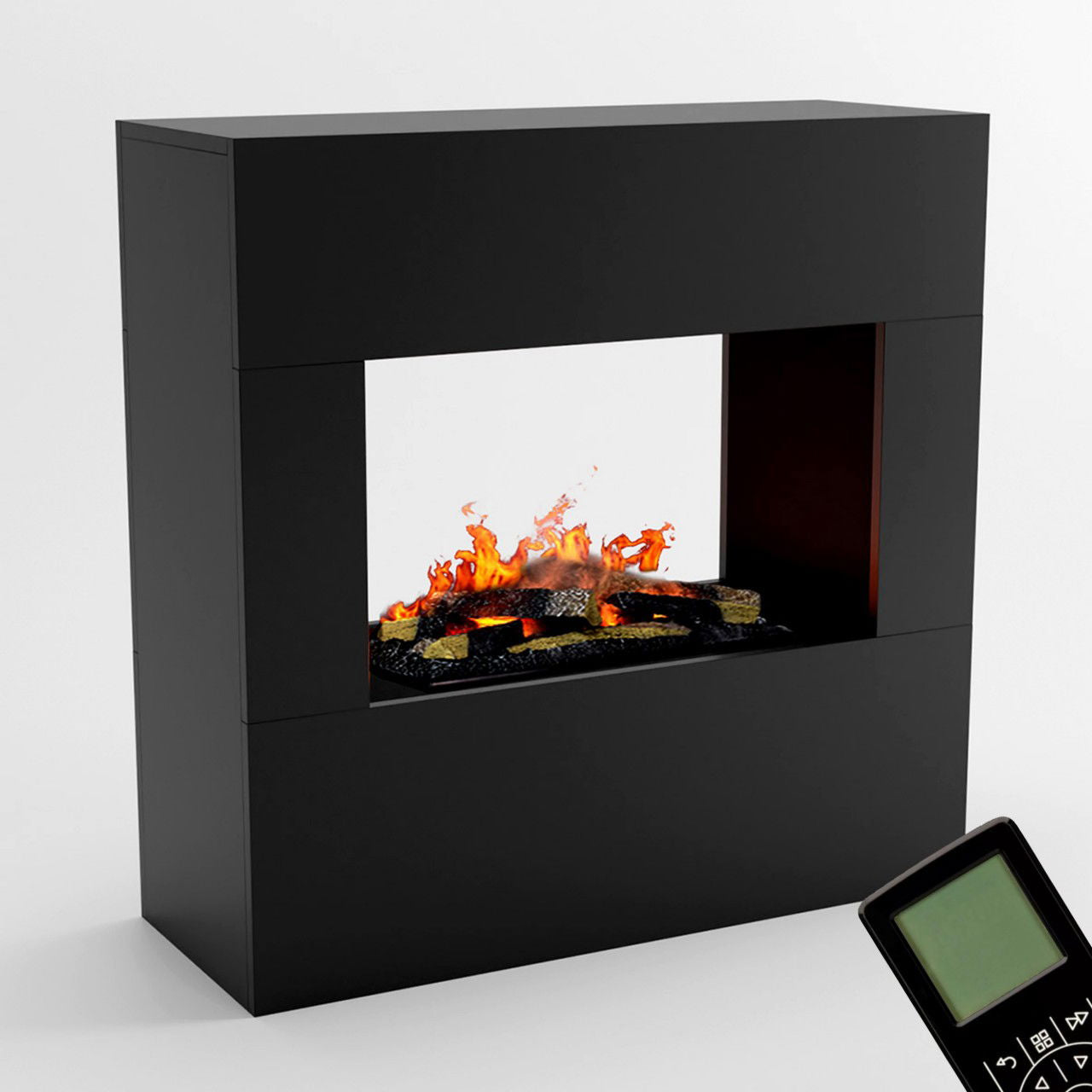 Glow Fire Goethe Schwarz Elektrokamin mit Wasserdampf