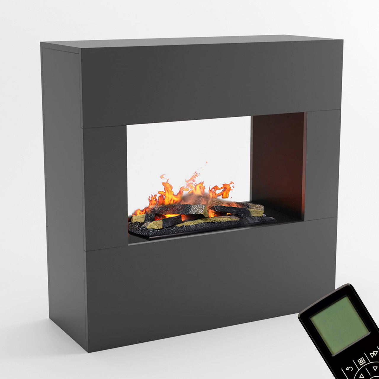 Glow Fire Goethe Grau Elektrokamin mit Wasserdampf