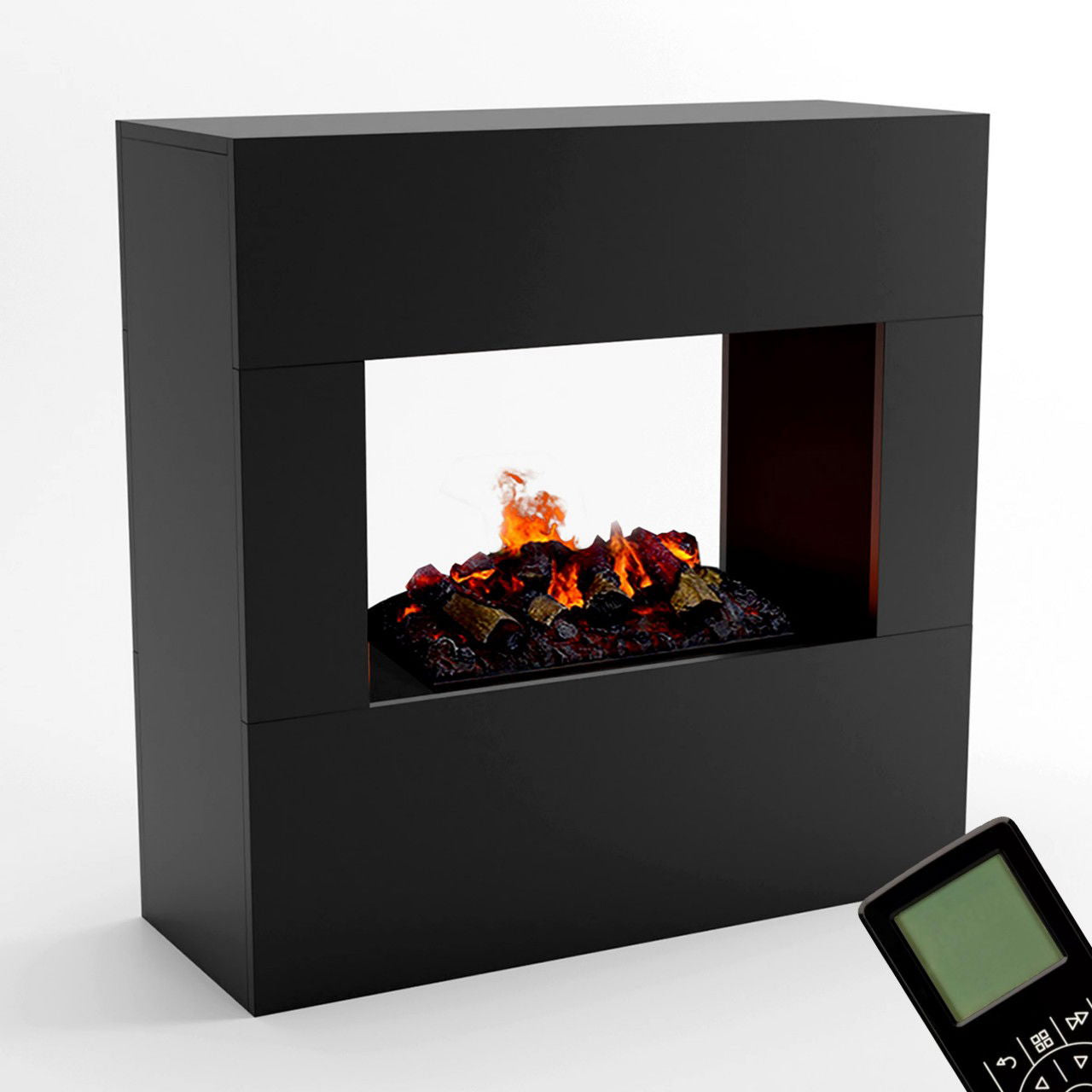 Glow Fire Goethe Schwarz Elektrokamin mit Wasserdampf