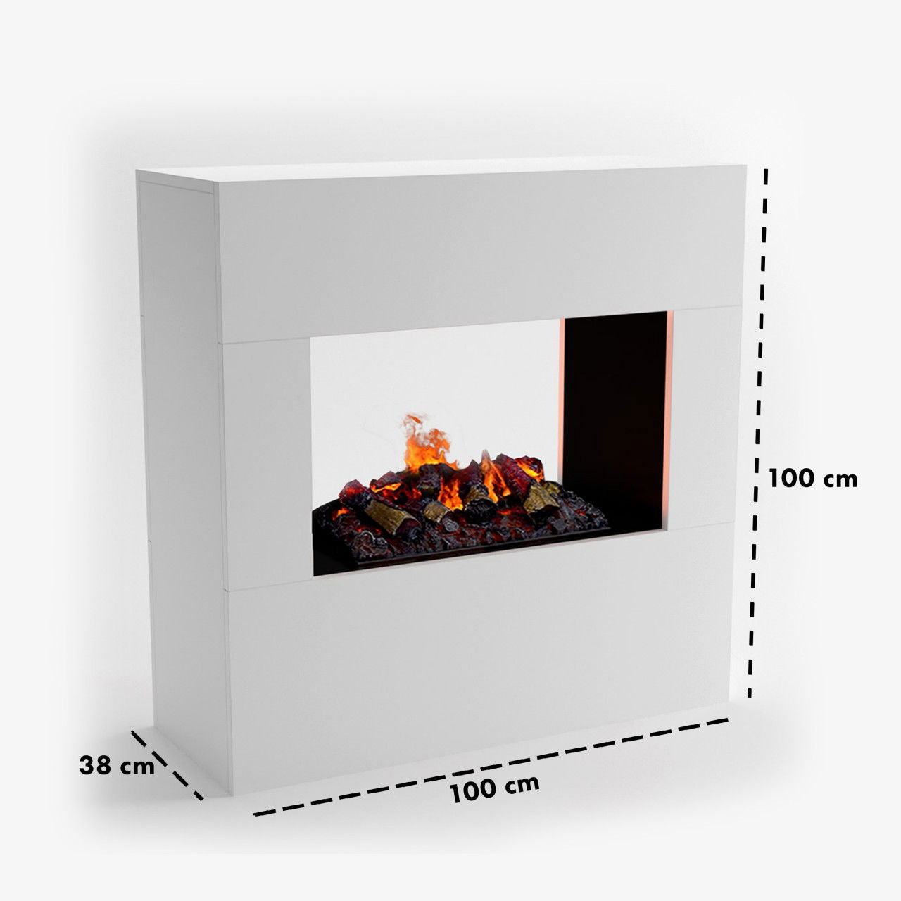 Glow Fire Goethe Elektrokamin Opti-Myst Cassette 500 mit Holzdekoration